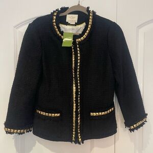 Kate Spade Black with gold detail Women's Blazer 6